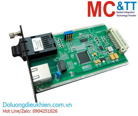 Card chuyển đổi quang điện 1 cổng Ethernet + 1 cổng quang (2 sợi quang, Multi Mode, SC, 2KM) 3Onedata ECU101-1F-M-SC-2KM