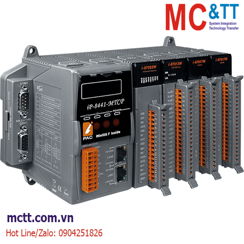 Module RS-232/485 Ethernet Modbus RTU/TCP 4 khe cắm module I/O ICP DAS iP-8441-MTCP CR