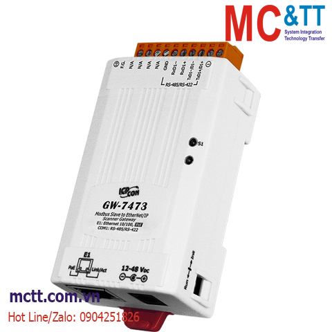 Bộ chuyển đổi Modbus TCP Server/RTU Slave sang EtherNet/IP Scanner ICP DAS GW-7473 CR