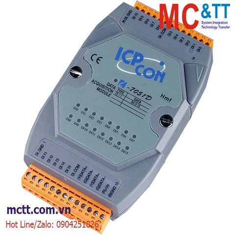 Module RS-485 DCON 16 kênh đầu vào số DI ICP DAS I-7051D-G CR