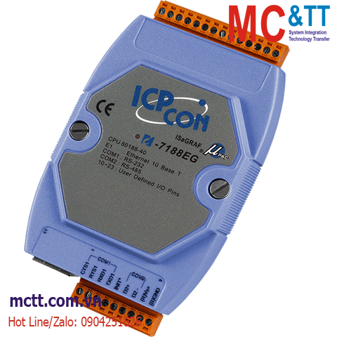 Bộ lập trình nhúng ISaGRAF PAC CPU 80188-40 + MiniOS7 ICP DAS I-7188EG CR
