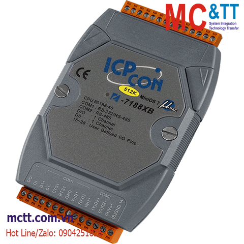 Bộ lập trình nhúng MiniOS7 PAC với CPU 80188-40 ICP DAS I-7188XB-512-G CR