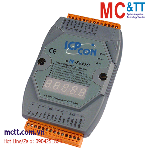 Bộ chuyển đổi Gateway DeviceNet Slave sang DCON Master ICP DAS I-7241D-G CR