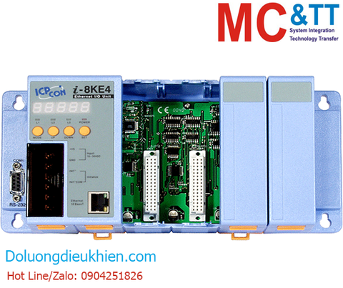 Module RS-485 & Ethernet DCON 4 khe cắm module I/O ICP DAS I-8KE4 CR