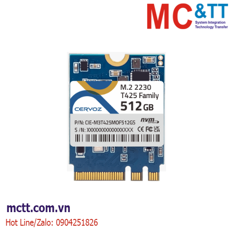 Ổ cứng SSD công nghiệp M.2 2230 NVMe 64GB, 128GB, 512GB TLC Cervoz T425