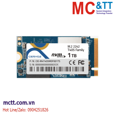 Ổ cứng SSD công nghiệp M.2 2242 NVMe 64GB, 128GB, 256GB, 512GB, 1TB TLC Cervoz T405