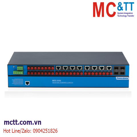 Switch công nghiệp IEC 61850 quản lý 4 cổng Ethernet + 20 cổng quang + 4 cổng Gigabit SFP 3onedata MES5000-4GS-4T20F