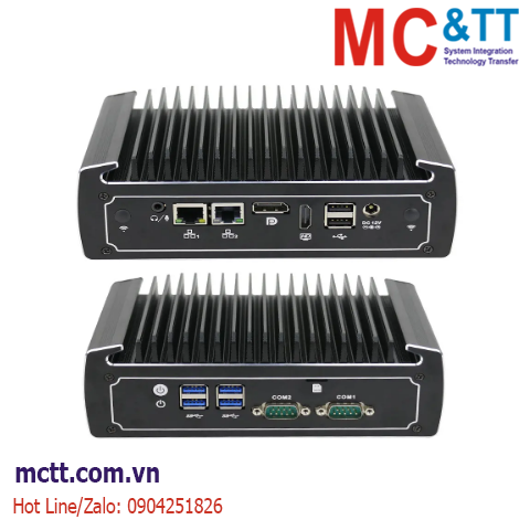 Máy tính công nghiệp không quạt Iwill N3022-i3-10110U (i3 10110U, 2*LAN, 6*USB, 2*COM, DP, HDMI, Audio)