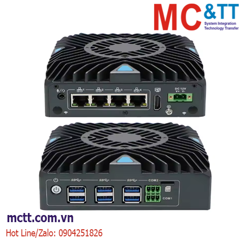 Máy tính công nghiệp không quạt Iwill N312F-I3-10110U (I3-10110U, 4*LAN, 6*USB, 2*COM, HDMI, Audio)