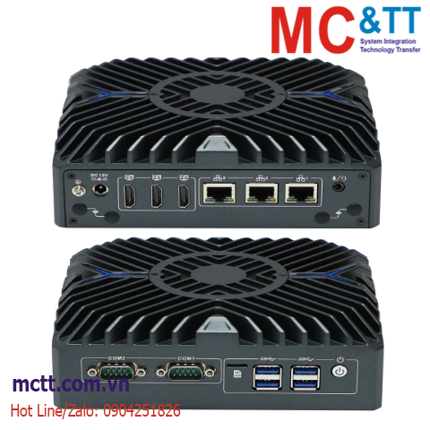 Máy tính công nghiệp không quạt Iwill N3322-i7-1255U (i7 1255U, 3*LAN, 4*USB, 2*COM, HDMI, Audio)