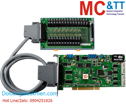 Card PCI 32 kênh AI 12 bits 330kS/s + 2 kênh AO + 16 kênh DI/DO + 3 kênh Timer/Counter/Frequency ICP DAS PCI-1802LU/S CR
