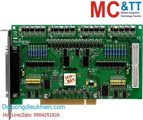 Card PCI 16 kênh vào số DI + 16 kênh đầu ra số DO ICP DAS PCI-P16C16U CR