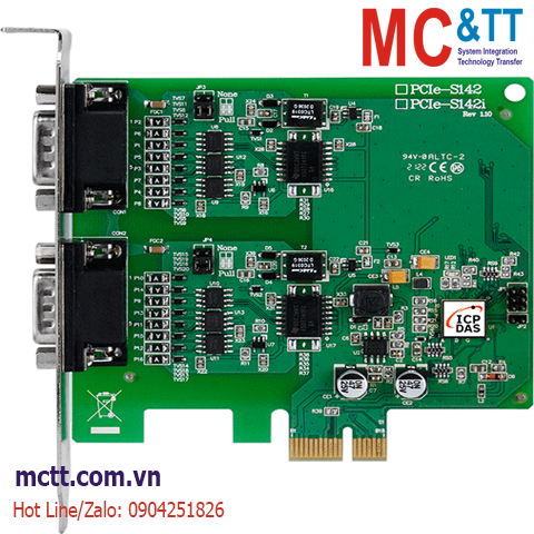 Card PCI Express 2 cổng RS-422/485 ICP DAS PCIe-S142i CR