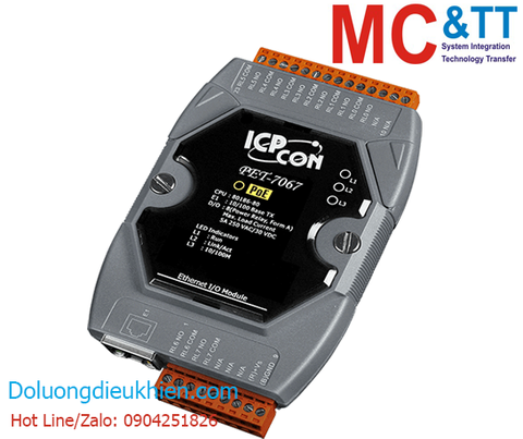 Module PoE Ethernet Modbus TCP 8 kênh đầu ra Power Relay ICP DAS PET-7067 CR