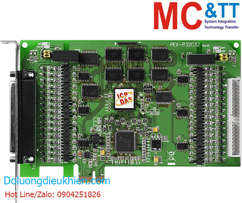 Card PCI Express 32 kênh đầu vào số DI + 32 kênh đầu ra số DO ICP DAS PEX-P32C32 CR