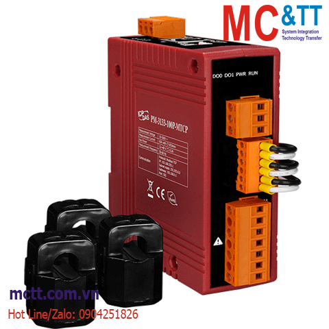 Thiết bị đo điện thông minh 3 pha 60A Ethernet Modbus TCP ICP DAS PM-3133-100P-MTCP CR