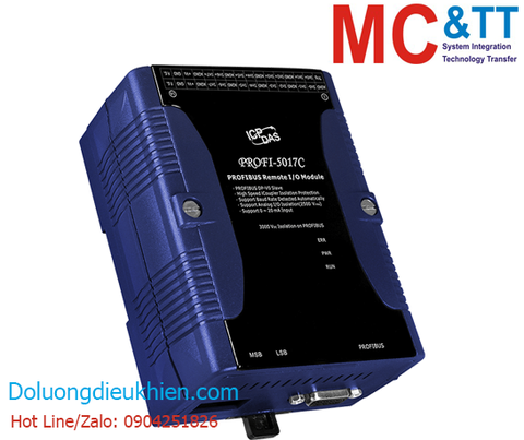 Module Profibus Slave 8 kênh đầu vào tương tự AI ICP DAS PROFI-5017C CR