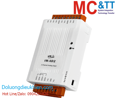 Module RS-485 Modbus RTU 2 kênh đầu vào tương tự ICP DAS tM-AD2 CR