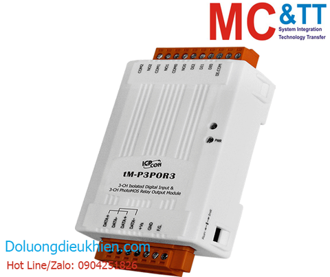 Module RS-485 DCON & Modbus 3 kênh đầu vào số (DI) + 3 kênh đầu ra Relay ICP DAS tM-P3POR3 CR
