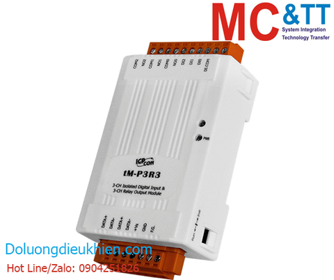Module RS-485 Modbus RTU 3 kênh DI + 3 kênh Relay ICP DAS tM-P3R3 CR
