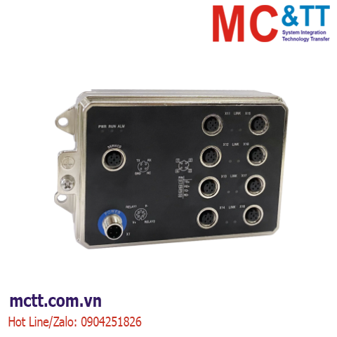 Switch công nghiệp EN50155 quản lý 8 cổng Ethernet M12 3onedata TNS5500D-8T-P24