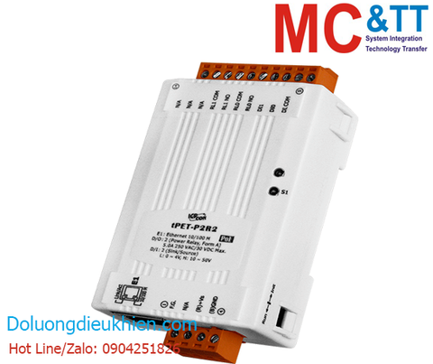 Module PoE Ethernet Modbus TCP 2 kênh DI + 2 kênh Power Relay ICP DAS tPET-P2R2 CR