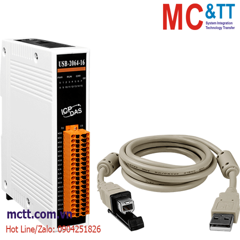 Module USB 16 kênh Power Relay ICP DAS USB-2064-16 CR