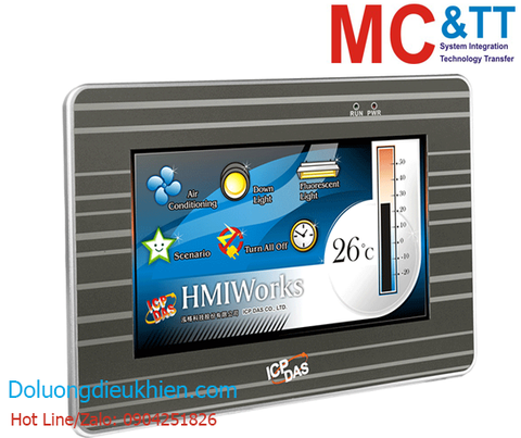 Màn hình cảm ứng HMI 7 inch 2xRS-232/485 + Ethernet Modbus RTU/TCP ICP DAS VPD-173X-64 CR