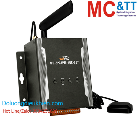 WP-5231PM-4GC-CE7 CR: Bộ lập trình nhúng PAC Cortex-A8 CPU + WinCE 7.0 + 1 khe cắm module I/O + LTE (4G) + GPS