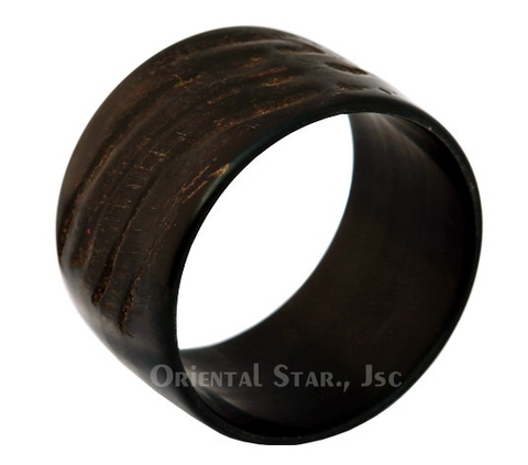 Black horn bangle bracelet