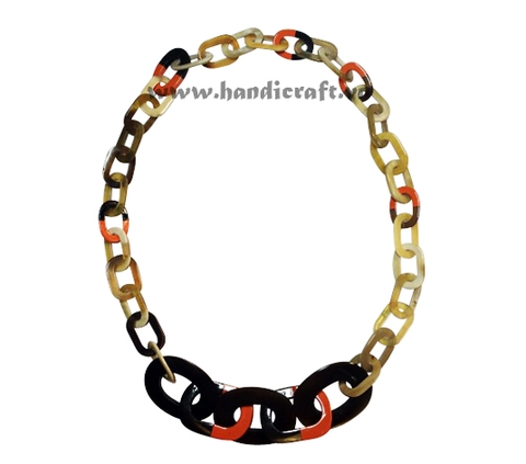 Horn & lacquer necklace