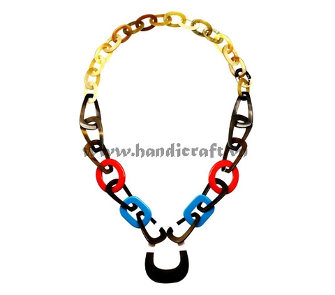 Horn & lacquer necklace