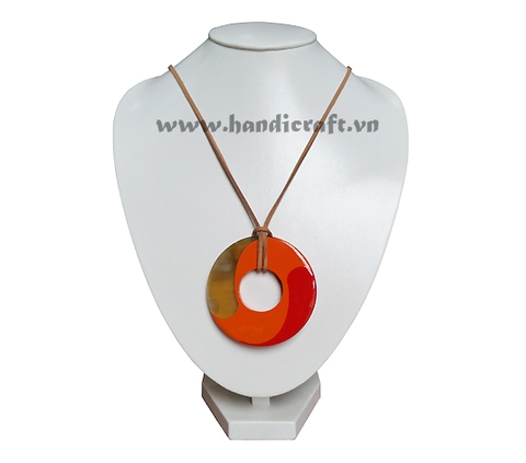 Horn & lacquer pendant