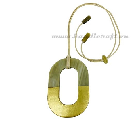 Horn & lacquer pendant