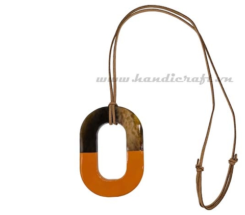 Horn & lacquer pendant