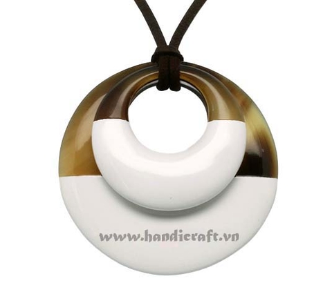 Horn & lacquer pendant