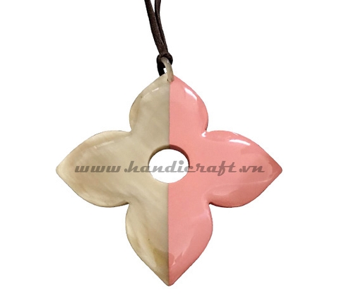 Horn & lacquer pendant