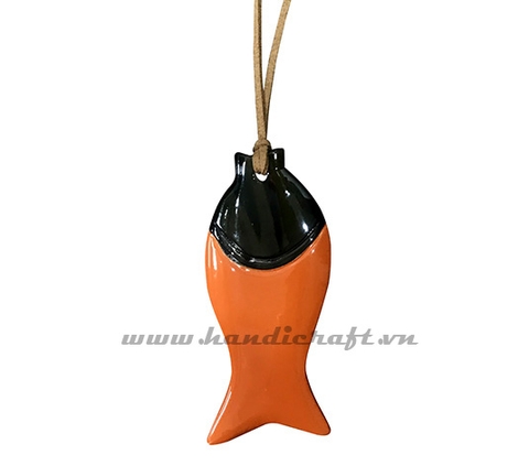 Horn & lacquer pendant