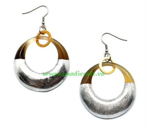 Horn & lacquer earrings