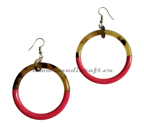 Horn & lacquer earrings