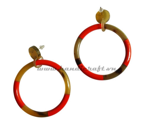 Horn & lacquer earrings