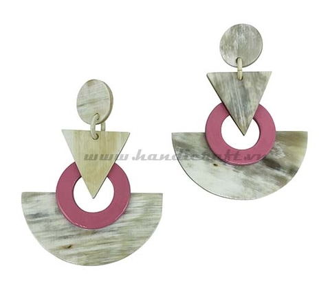 Horn and Lacquer Earrings