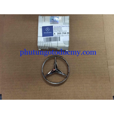 Logo cốp sau Mercedes C180,C200,C240,C280 W203- 2037580058