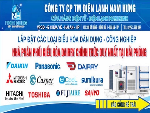 Công ty CPTM Điện Lạnh Nam Hưng Hải Phòng