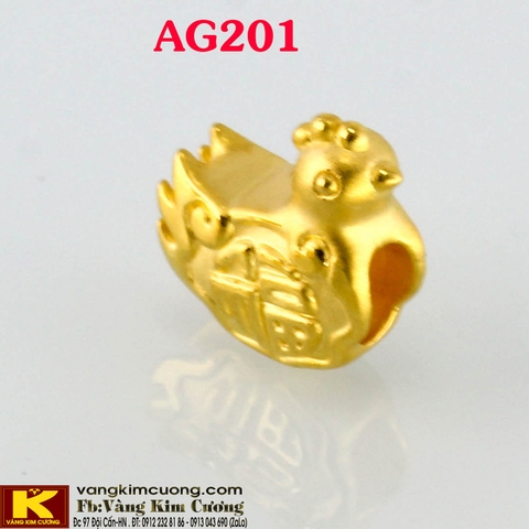 Charm Gà vàng 24k mã AG201