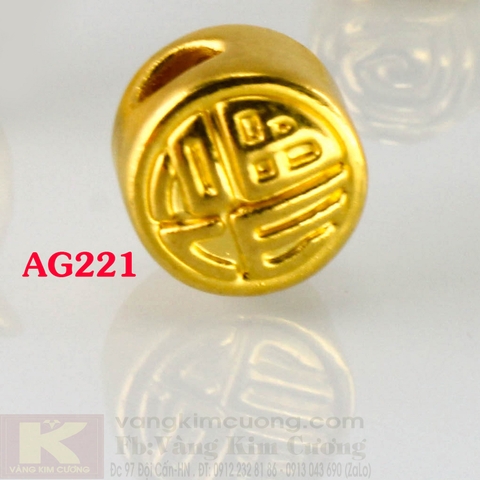 Charm cầu phúc lộc 24k mã AG221