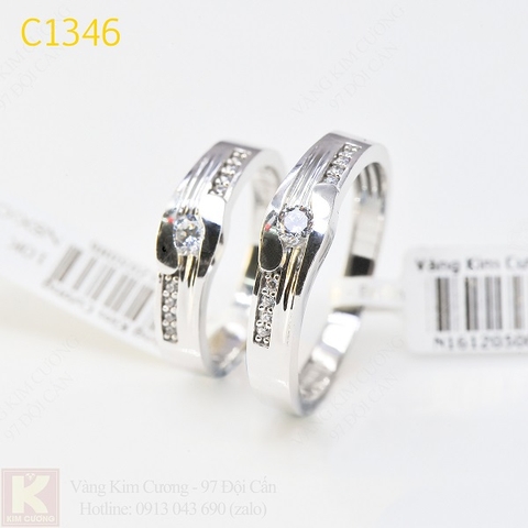 Nhẫn cưới kim cương korea C1346