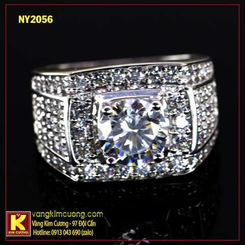Nhẫn nam vàng trắng NY2056