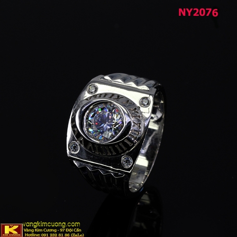 Nhẫn nam vàng trắng NY2076