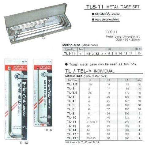 Bộ lục giác chìm EIGHT TLS-11